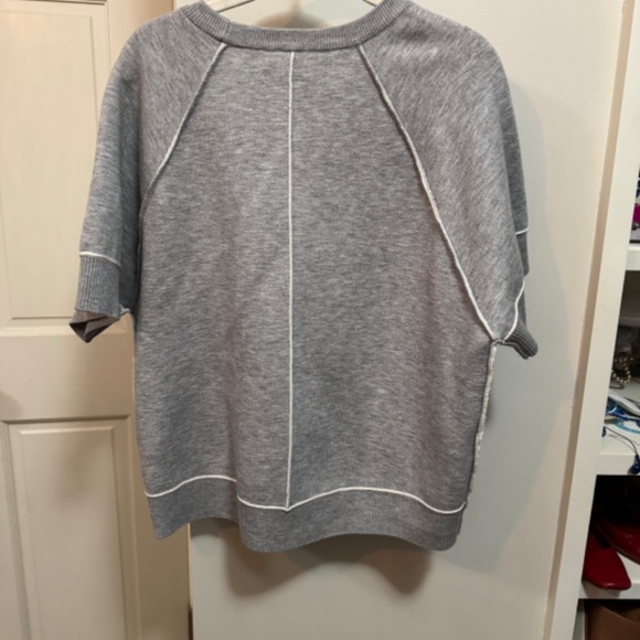 Anthropologie Oaklyn Cozy Crew-Neck Sweatshirt by Pilcro: Short-Sleeve Edition - Picture 6 of 10